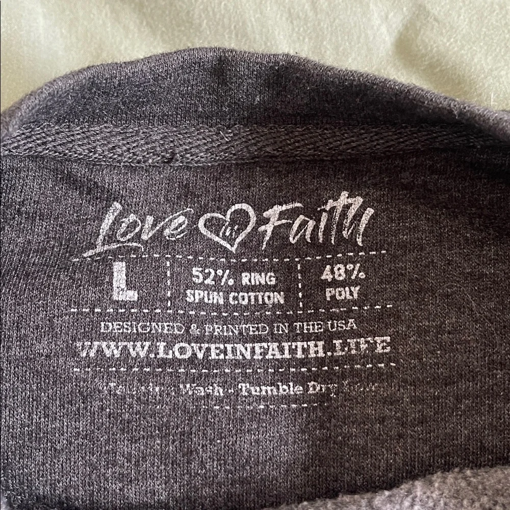 Jesus Charcoal Long Sleeve Sweatshirt - Picture 3 of 4